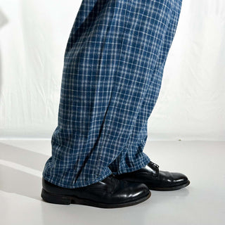 00's Faded Glory ドローコード チェック ワイド パジャマ パンツ