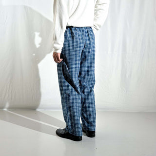 00's Faded Glory ドローコード チェック ワイド パジャマ パンツ