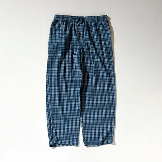 00's Faded Glory ドローコード チェック ワイド パジャマ パンツ