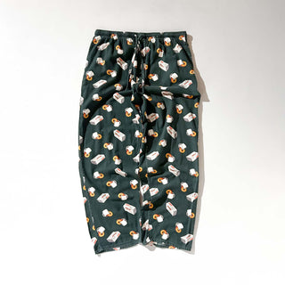 00's STAFFORD ドローコード 総柄 ワイド パジャマ パンツ
