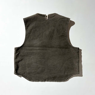 00's carhartt ブラウン フェード ボロ 裏ボア ダック ベスト(XLARGE-REGULAR)