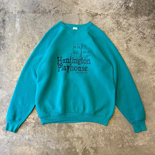 80~90's "made in USA" ラグランスリーブ プリントスウェット シャツ