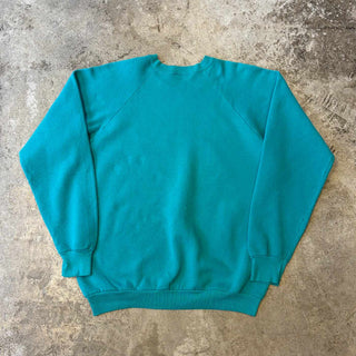80~90's "made in USA" ラグランスリーブ プリントスウェット シャツ