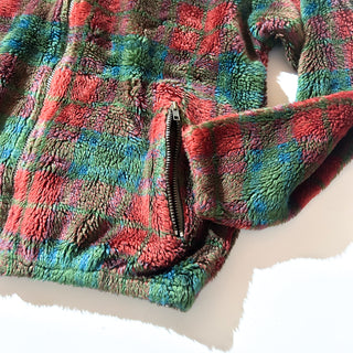 80'～90's "made in CANADA" TSUNAMI チェック柄 ヘビー フリース