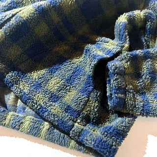 80'～90's unknown チェック柄 ラグラン ヘビー フリース