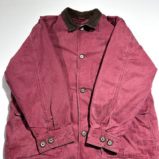 80's Eddie Bauer バーガンディ フェード グースダウン ハンティング ジャケット