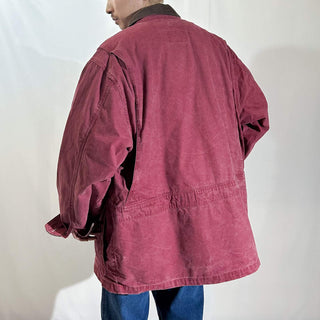 80's Eddie Bauer バーガンディ フェード グースダウン ハンティング ジャケット