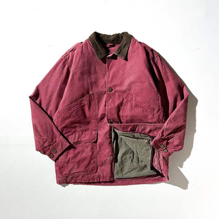 80's Eddie Bauer バーガンディ フェード グースダウン ハンティング ジャケット