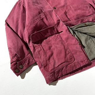 80's Eddie Bauer バーガンディ フェード グースダウン ハンティング ジャケット