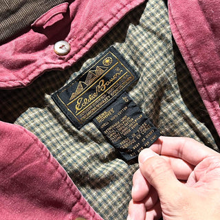 80's Eddie Bauer バーガンディ フェード グースダウン ハンティング ジャケット