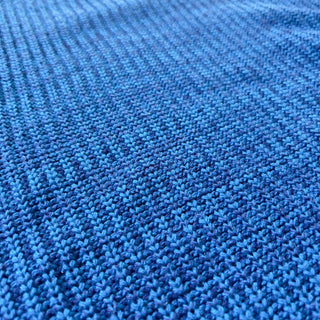80's FAVORITES ディープブルー×スカイブルー メランジ アクリル ニット セーター