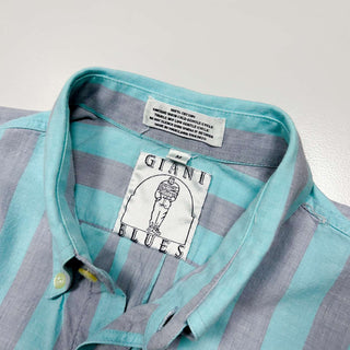 80's "MADE IN YUGOSLAVIA" GIANI BLUES ストライプ S/S シャツ
