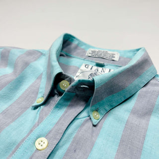 80's "MADE IN YUGOSLAVIA" GIANI BLUES ストライプ S/S シャツ