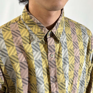 80's Neiman Marcus 総柄 レギュラーカラー L/Sシャツ