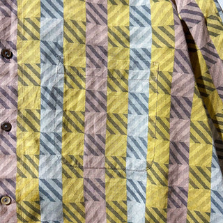 80's Neiman Marcus 総柄 レギュラーカラー L/Sシャツ