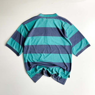 80's PERMIT ヘンリーネック 太ボーダー Tシャツ