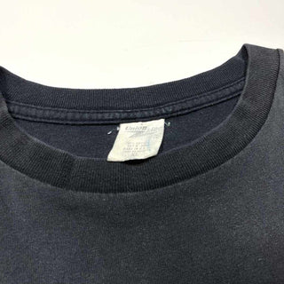 80's "made in USA" SHEET METAL WORKERS' フェードブラック 両面プリント Tシャツ