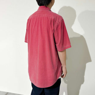 80's WOOL RICH 後染め 切替 ダブルポケット S/S シャツ