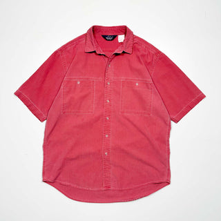 80's WOOL RICH 後染め 切替 ダブルポケット S/S シャツ