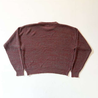 80's William John レッド×グレー メランジ アクリル ニット セーター