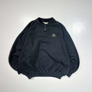 90's CMH HELI SKIING デザイン スウェットポロシャツ