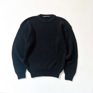 80's～90's DAVID TAYLOR 段リブ ソリッド アクリル ニット セーター