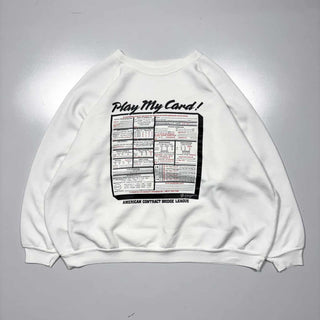 80's～90's "Play My Card！" ACBL カードゲーム プリント スウェット