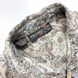 80's～90's THUMS UP コットン 総柄 S/S シャツ