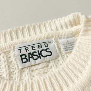 80's～90's TREND BASICS アクリル アランニット風 セーター