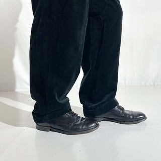 80's～90's ブラック ベロア 3タック スラックス