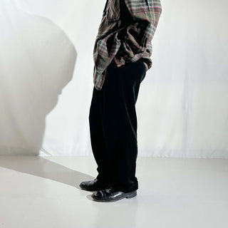 80's～90's ブラック ベロア 3タック スラックス