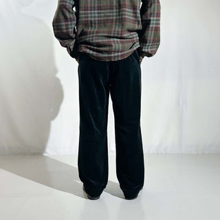 80's～90's ブラック ベロア 3タック スラックス