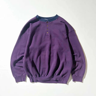 80's～90's "made in USA" AMERICAN SPIRIT 9 oz. cotton ハーフスナップ スウェットシャツ