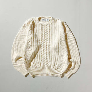 80's～90's "made in USA" Puritan  コットン アランニット風 セーター