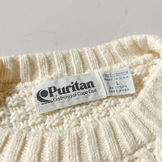 80's～90's "made in USA" Puritan  コットン アランニット風 セーター
