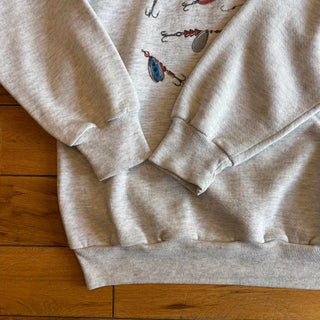 80's〜90's "made in USA" ルアー プリント ラグランスリーブ スウェット シャツ