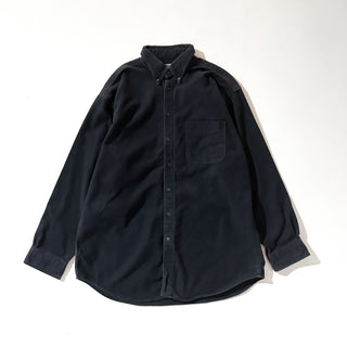 80's～90's "made in USA" ブラック WOOLRICH シャモア ボタンダウン L/Sシャツ