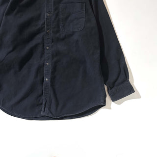 80's～90's "made in USA" ブラック WOOLRICH シャモア ボタンダウン L/Sシャツ