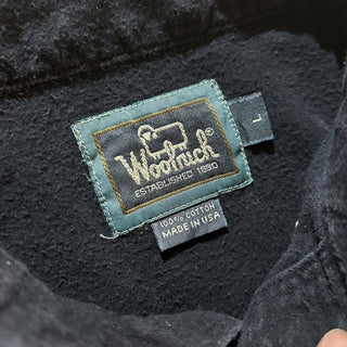 80's～90's "made in USA" ブラック WOOLRICH シャモア ボタンダウン L/Sシャツ