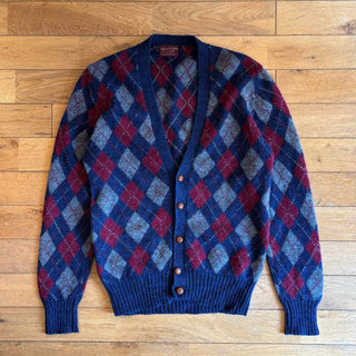 80's〜 CHAPS Ralph Lauren アーガイル柄 シェットランドウール ニット カーディガン