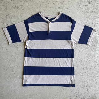 80's〜 DEL REY "Made in USA" ボーダー ヘンリーネック Tシャツ