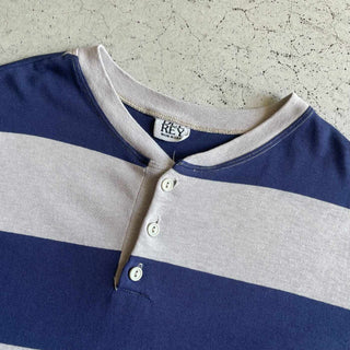 80's〜 DEL REY "Made in USA" ボーダー ヘンリーネック Tシャツ