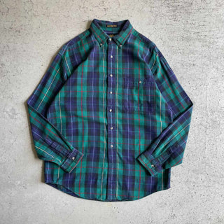 80's〜 EDDIE BAUER "Bainbridge Flannel" チェック ライトネル L/S シャツ