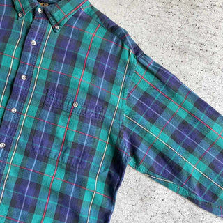 80's〜 EDDIE BAUER "Bainbridge Flannel" チェック ライトネル L/S シャツ
