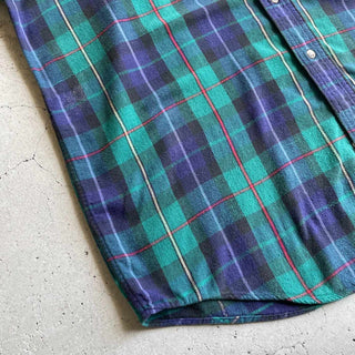 80's〜 EDDIE BAUER "Bainbridge Flannel" チェック ライトネル L/S シャツ