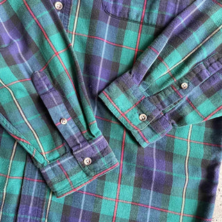 80's〜 EDDIE BAUER "Bainbridge Flannel" チェック ライトネル L/S シャツ