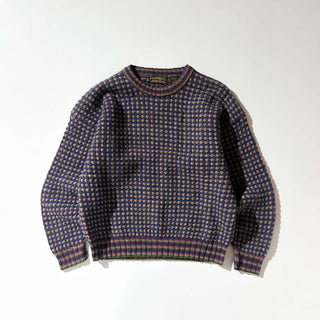 80's～ Eddie Bauer ポップコーン柄 シェットランド ウールニット セーター