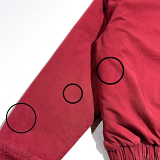 80's～ L.L.Bean バーガンディ レザー切替 キャンバス ブルゾン ジャケット