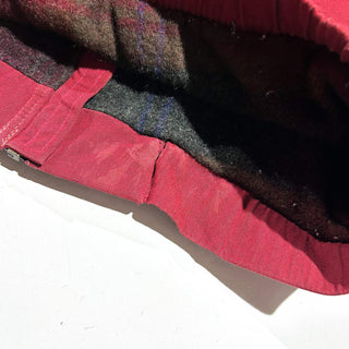 80's～ L.L.Bean バーガンディ レザー切替 キャンバス ブルゾン ジャケット