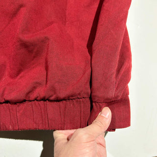 80's～ L.L.Bean バーガンディ レザー切替 キャンバス ブルゾン ジャケット